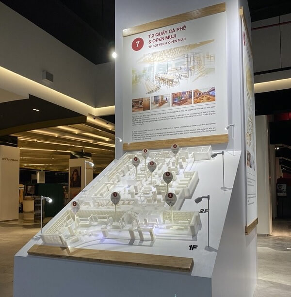 Hình ảnh sản phẩm in 3D mô hình kiến trúc sa bàn MUJI POP UP STORE
