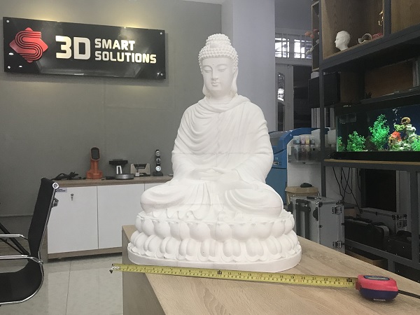 Tượng Phật ngồi cao 1 mét được chế tác từ công nghệ in 3D tại 3Dmanufacturer