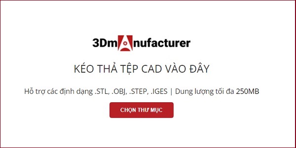 Tải file thiết kế lên nền tảng 3d Manufacturer và nhận báo giá dịch vụ in 3D mô hình nhân vật chính xác, 24/7 chỉ trong 5 phút